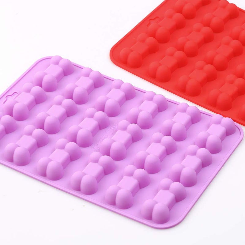 Cozihom Bone Shaped Silicone Molds, 18 cavity, Food Grade, for Chocolate, Candy, Cake, Pudding, Jelly, Dog Treats. 4 Pcs - Image 5